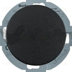 Светорегулятор поворотный универсальный Berker R.classic 50-420Вт, черный глянцевый 29442045 29442045