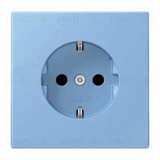 Розетка с заземлением и шторками Jung LS 990 Les Couleurs Le Corbusier bleu ceruleen 59 LC1520KI4320N LC1520KI4320N