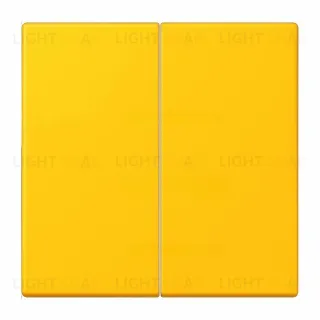 Кнопочный выключатель 2 клавишный Jung LS 990 Les Couleurs Le Corbusier le jaune vif 505TU+LC9954320W 505TU + LC9954320W
