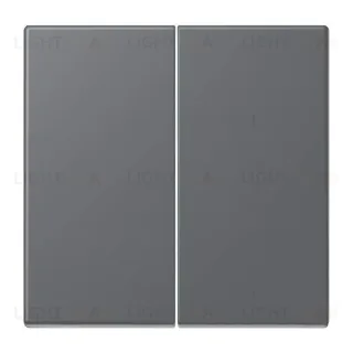 Переключатель 2 клавишный Jung LS 990 Les Couleurs Le Corbusier gris fonce 509u+LC99532010 509u + LC99532010