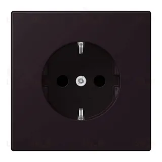 Розетка с заземлением и шторками Jung LS 990 Les Couleurs Le Corbusier noir d'ivoire LC1520KI4320E LC1520KI4320E