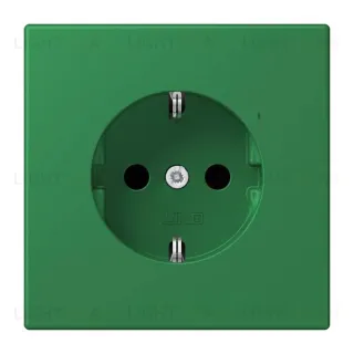 Розетка с заземлением и шторками Jung LS 990 Les Couleurs Le Corbusier vert fonce LC1520KI32050 LC1520KI32050