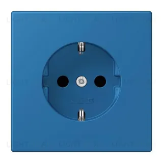 Розетка с заземлением и шторками Jung LS 990 Les Couleurs Le Corbusier bleu ceruleen 31 LC1520KI32030 LC1520KI32030