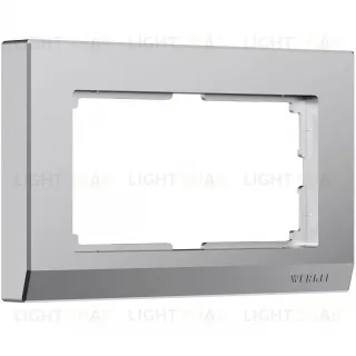 Рамка для двойной розетки Werkel Stark, серебряный матовый a063458 a063458