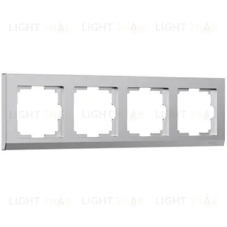 Рамка четверная Werkel Stark, серебряный матовый a063456 a063456