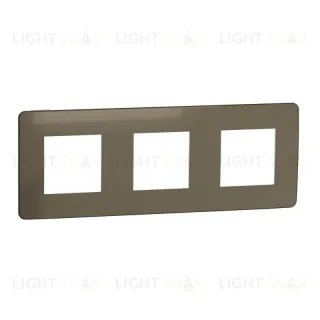 Рамка тройная Schneider Electric Unica Studio Metal, бронза-белый NU280650 NU280650
