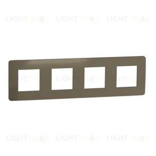 Рамка четверная Schneider Electric Unica Studio Metal, бронза-белый NU280850 NU280850