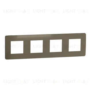 Рамка четверная Schneider Electric Unica Studio Metal, бронза-бежевый NU280851 NU280851