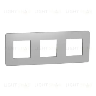 Рамка тройная Schneider Electric Unica Studio Metal, хром-антрацит NU280656 NU280656