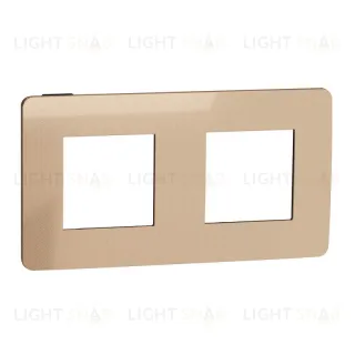 Рамка двойная Schneider Electric Unica Studio Metal, медь-антрацит NU280458 NU280458