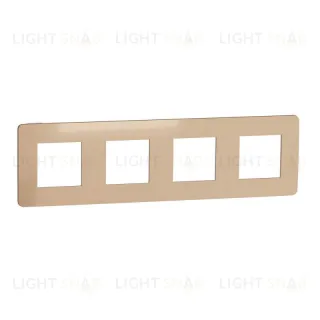 Рамка четверная Schneider Electric Unica Studio Metal, медь-белый NU280857 NU280857