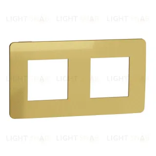 Рамка двойная Schneider Electric Unica Studio Metal, золото-бежевый NU280460 NU280460