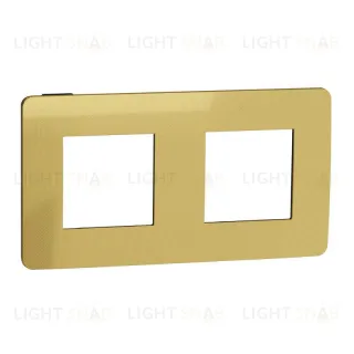 Рамка двойная Schneider Electric Unica Studio Metal, золото-антрацит NU280462 NU280462