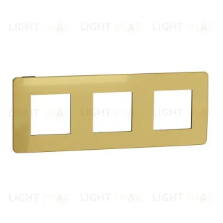 Рамка тройная Schneider Electric Unica Studio Metal, золото-антрацит NU280662 NU280662