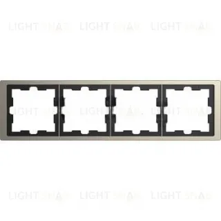 Рамка четверная Merten D-life никель металл MTN4040-6550 MTN4040-6550
