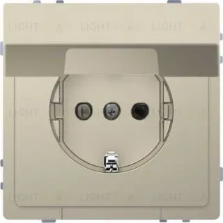 Розетка с заземлением с защитными шторками и крышкой Merten D-life 16А/250В, безвинтовые зажимы, сахара MTN2310-6033 MTN2310-6033