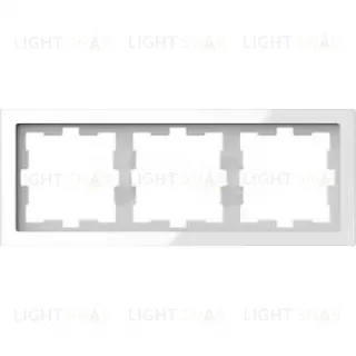 Рамка тройная Merten D-life белый кристалл, стекло MTN4030-6520 MTN4030-6520