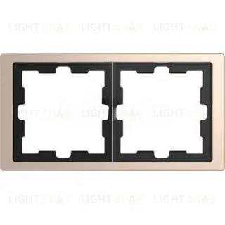 Рамка двойная Merten D-life шампань металл MTN4020-6551 MTN4020-6551