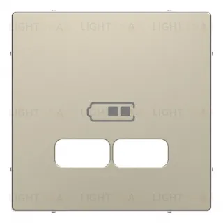 Розетка USB двойная для зарядки Merten D-life, сахара MTN4366-0100+MTN4367-6033 MTN4366-0100 + MTN4367-6033