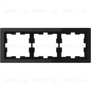 Рамка тройная Merten D-life черный оникс, стекло MTN4030-6503 MTN4030-6503