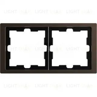 Рамка двойная Merten D-life мокко металл MTN4020-6552 MTN4020-6552