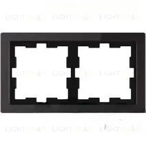 Рамка двойная Merten D-life черный оникс, стекло MTN4020-6503 MTN4020-6503