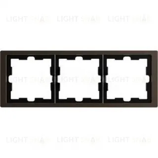 Рамка тройная Merten D-life мокко металл MTN4030-6552 MTN4030-6552