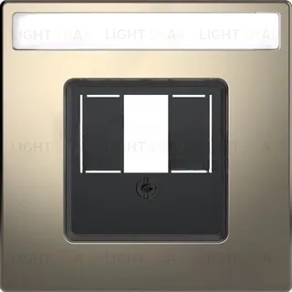 Аудиорозетка двойная для колонок Merten D-life, никель металл MTN467019+MTN4250-6050 MTN467019 + MTN4250-6050