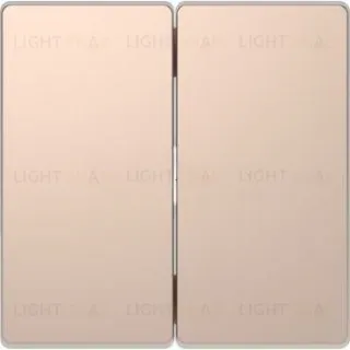 Выключатель двухклавишный проходной Merten D-life (вкл/выкл с 2-х мест) 10А/250В, шампань металл MTN3126-0000+MTN3400-6051 MTN3126-0000 + MTN3400-6051