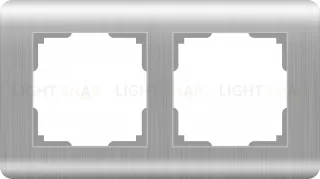 Рамка двойная Werkel Stream, серебряный a051266 a051266