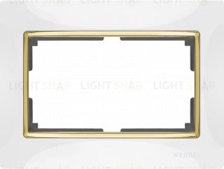 Рамка для двойной розетки Werkel Snabb, белый/золото a051653 a051653