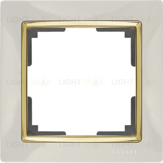 Рамка одинарная Werkel Snabb, слоновая кость/золото a051656 a051656