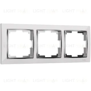 Рамка тройная Werkel Snabb, белый/серебро a051654 a051654