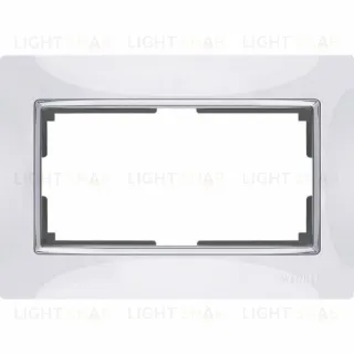 Рамка для двойной розетки Werkel Snabb, белый/серебро a051646 a051646