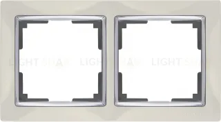 Рамка двойная Werkel Snabb, слоновая кость/серебро a051659 a051659