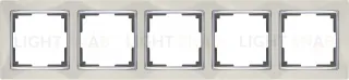 Рамка пятерная Werkel Snabb, слоновая кость/серебро a051642 a051642