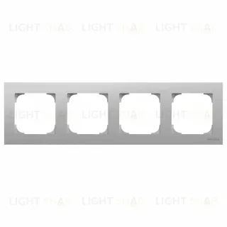 Рамка четверная ABB Sky, нержавеющая сталь 2CLA857400A1401 2CLA857400A1401