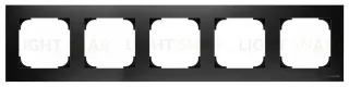 Рамка пятерная ABB Sky, черный бархат 2CLA857500A1501 2CLA857500A1501