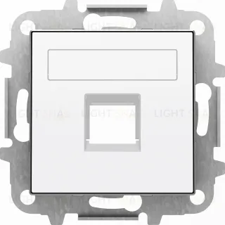 Розетка компьютерная одинарная ABB Sky RJ45 5 кат, белый 2CLA201850A1001+2CLA851810A1101 2CLA201850A1001 + 2CLA851810A1101