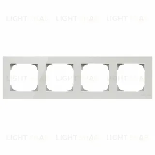 Рамка четверная ABB Sky, белое стекло 2CLA857400A3001 2CLA857400A3001