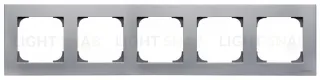 Рамка пятерная ABB Sky, серебряный 2CLA857500A1301 2CLA857500A1301