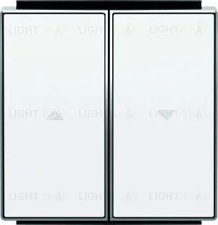 Выключатель управления жалюзи кнопочный ABB Sky, белый 2CLA814400A1001+2CLA854400A1101 2CLA814400A1001 + 2CLA854400A1101