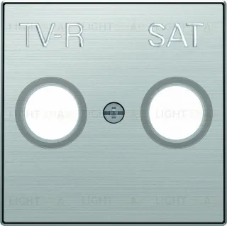 Розетка TV-R/SAT единственная ABB Sky, нержавеющая сталь 2CLA815130A1001+2CLA855010A1401 2CLA815130A1001 + 2CLA855010A1401