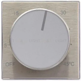 Терморегулятор теплого пола ABB Sky с датчиком, 10А/250В, нержавеющая сталь 2CLA814090A1001+2CLA854090A1401 2CLA814090A1001 + 2CLA854090A1401