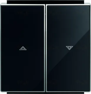 Выключатель управления жалюзи клавишный ABB Sky, черное стекло 2CLA814410A1001+2CLA854400A2501 2CLA814410A1001 + 2CLA854400A2501