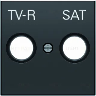 Розетка TV-R/SAT оконечная ABB Sky, черный бархат 2CLA815170A1001+2CLA855010A1501 2CLA815170A1001 + 2CLA855010A1501