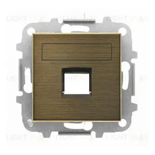 Розетка компьютерная одинарная ABB Sky RJ45 5 кат, античная латунь 2CLA201850A1001+2CLA851810A1201 2CLA201850A1001 + 2CLA851810A1201