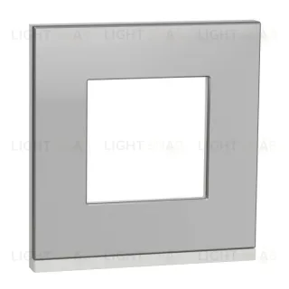 Рамка одинарная Schneider Electric Unica Pure, алюминий матовый-белый NU600280 NU600280