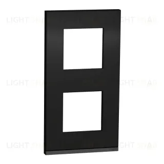 Рамка двойная вертикальная Schneider Electric Unica Pure, каучук-антрацит NU6004V82 NU6004V82