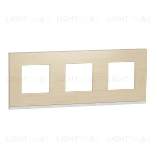 Рамка тройная Schneider Electric Unica Pure, клен-белый NU600683 NU600683